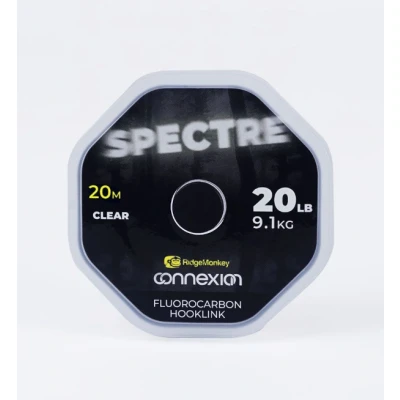 Afbeelding van RidgeMonkey Connexion Spectre Fluorocarbon Hooklink 20lb/9,1kg Helder 20m Karper onderlijnmateriaal