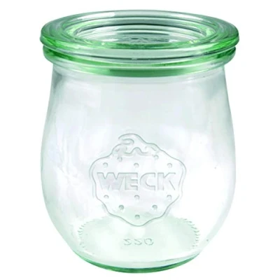 Afbeelding van Weck Set van 12 tulpenpotten #762, 220 ml (12 stuks met tang en rubber, deksel Ø 60 mm, jampotten, dessertpotten, jampotten) 58307