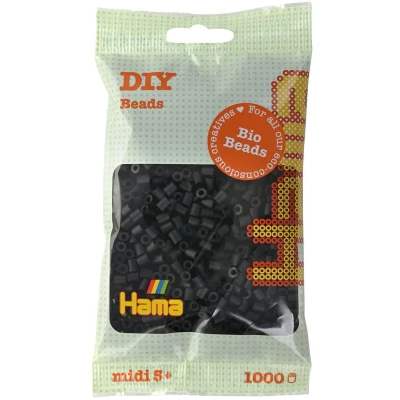 Afbeelding van Hama Bio Strijkkralen Zwart (018), 1000st.