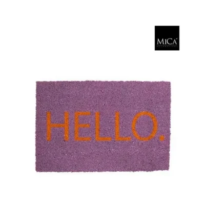 Afbeelding van Deurmat Hello Lila 60x40cm