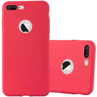 Afbeelding van Cadorabo Hoesje geschikt voor Apple iPhone 7 PLUS / 7S 8 in CANDY ROOD Beschermhoes gemaakt van flexibel TPU silicone Case Cover