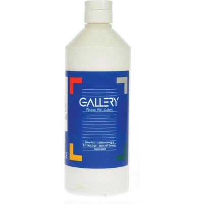 Afbeelding van Gallery plakkaatverf, flacon van 500 ml, wit plakkaatverf