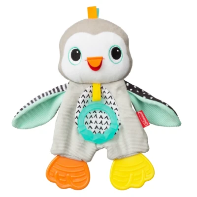 Afbeelding van Infantino Knuffeldoekje Bijtring Cuddly Teether Penguin