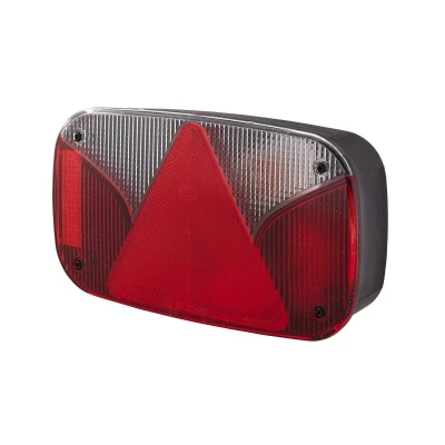Afbeelding van HELLA 2VB 998 232 101 Achterlicht rechts Wit / Rood Zwart voor aanhangwagen, Met gloeilampen