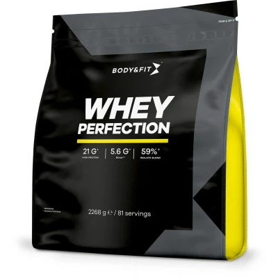 Afbeelding van Body &amp; Fit Whey Perfection Proteine Poeder / Protein Eiwitpoeder 2268 gram (81 shakes) Banaan