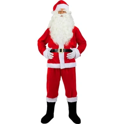 Afbeelding van FUNIDELIA Deluxe Kerstman Kostuum voor Mannen Maat: XXL Rood