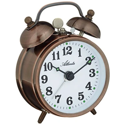 Afbeelding van Klein mechanishe wekker bronz Atlanta 1068