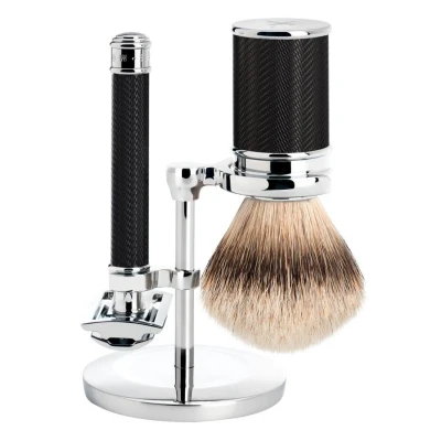 Afbeelding van Muhle scheerset Traditional S091M89BLACK Dassenhaar Safety razor