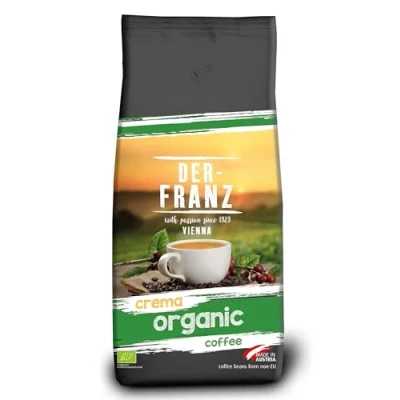 Image de Der Franz Café Crema Bio certifié UTZ, en grains, 1 000 g
