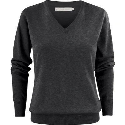 Afbeelding van James Harvest SWEATER ASHLAND V NECK WOMAN 2122505 antraciet mêlée