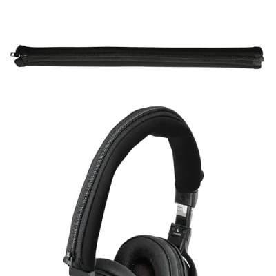 Afbeelding van kwmobile cover voor Koptelefoon hoofdband geschikt AudioTechnica ATH SR5BT / SR5 band hoes van neopreen In zwart