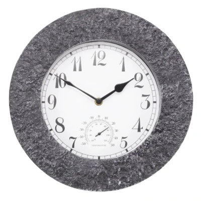 Afbeelding van Stonegate Granite Klok 2 in 1 wandklok 30 cm Buitenklok