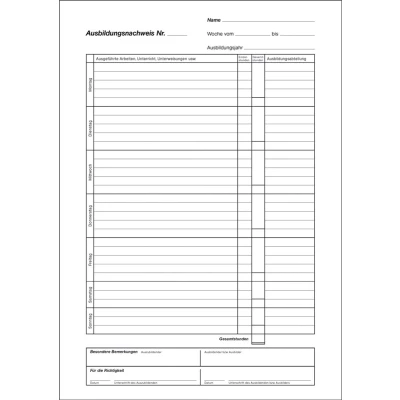 Afbeelding van Rnk, Formulier, Uitgever Opleidingsboekje, dagelijks, DIN A4 (28 x)