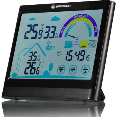 Afbeelding van Bresser Weerstation Theremo en Hygrometer VentAir Met Touchscreen Ventilatieadvies