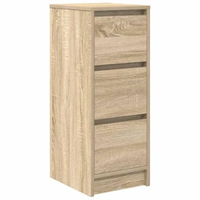 Afbeelding van vidaXL Dressoir 29,5x34x76 cm bewerkt hout sonoma eikenkleurig