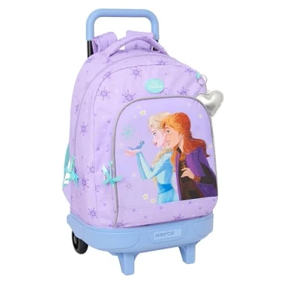 Afbeelding van Schoolrugzak met Wielen Frozen Spirit Lila 33 x 45 22 cm