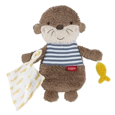 Afbeelding van Fehn Knetterende Otter activiteitenrasp voor grijpen, luisteren, spelen en geluiden produceren, bevordert de zintuigen motoriek van baby, ideale metgezel baby&#039;s peuters vanaf