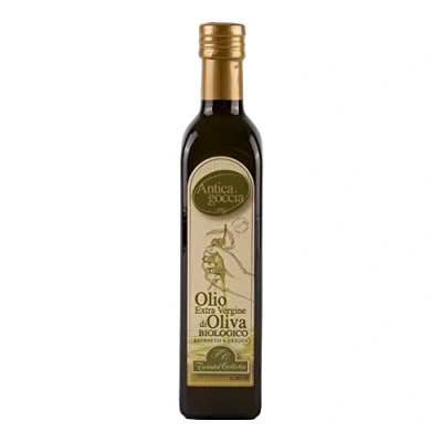 Afbeelding van Antica Goccia® Biologische Extra Vierge Olijfolie 0,50l [Pack van 12 flessen] 100% Italiaans Geproduceerd op Sicilië Koude extractie