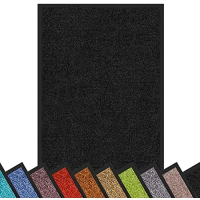 Afbeelding van etm Hoogwaardige deurmat getest op schadelijke stoffen, bewezen entreemat in de handel en huis met optimale reinigingseffect, wasbaar antislip (90 x 120 cm,