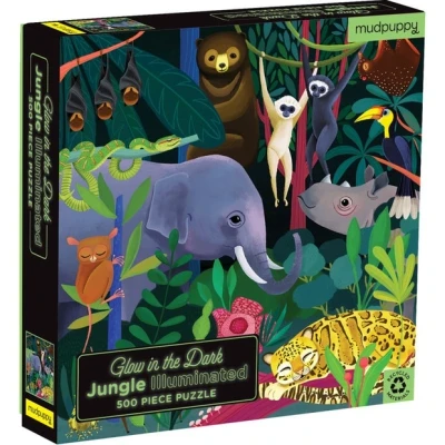 Afbeelding van Mudpuppy puzzel glow in the dark jungle 500st