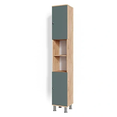 Afbeelding van Vicco Badkamerkast Fynn, Krachtige eik goud/Bruin, 30 x 190 cm