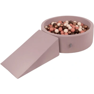 Afbeelding van KiddyMoon Speeltuin PPZP OK30D 112 met ballen heide: bruin koper pastel beige haar zwembad 100/ wig,