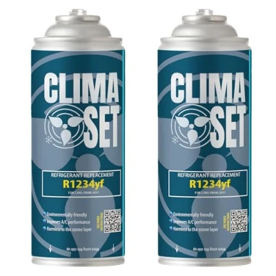 Afbeelding van ClimaSet Koelmiddel vervangt R1234yf airco Gas voor Auto navulling na 2016 2 x blik van 170 g