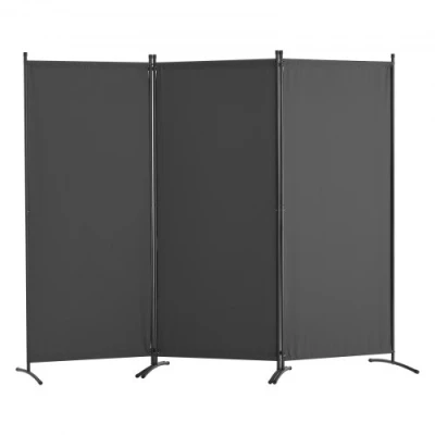 Image de VEVOR Cloison de séparation en tissu paravent à 3 panneaux pour chambre gris