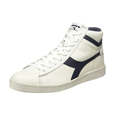 Afbeelding van Diadora uniseks volwassene GAME L HIGH WAXED Hoge sneakers, C1161 witte bladeren, 38.5 EU