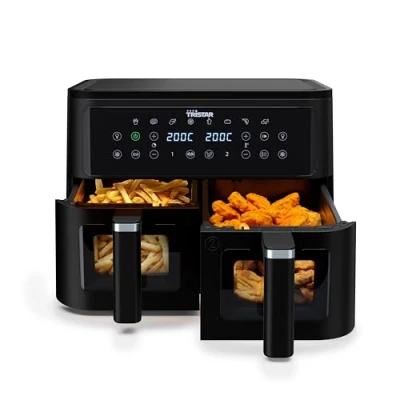 Afbeelding van Tristar Dubbele Airfryer FR 9429 2x 4,5 Liter Mand Kijkvenster 9 2500W
