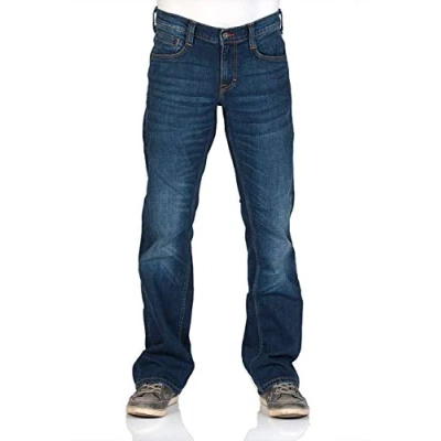 Afbeelding van Mustang Heren Jeans Broeken Oregon bootcut Fit Blauw Volwassenen Denim Jeansbroek