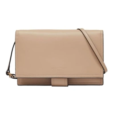 Afbeelding van LIEBESKIND BERLIN Leren Schoudertas Lisa Calf Optic Crossbody Bag Sandy Beige