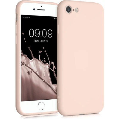 Afbeelding van kwmobile telefoonhoesje geschikt voor Apple iPhone SE (2022) / (2020) 8 7 Hoesje smartphone Back cover in kokosmelk