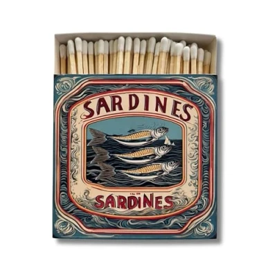 Afbeelding van Curator Home Luxury Gift Long Safety Matchbox I Élégant Square (Sardines)