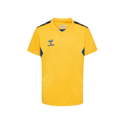 Afbeelding van Hummel Authentic Sport Tshirt voor kinderen, Maat: 116, Sports yellow true blue