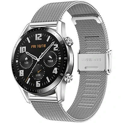 Afbeelding van Songsier Band Compatibel met Galaxy Watch 3 45 mm/Huawei GT2 Pro 46 mm/Watch GT 2 Classic/Galaxy mm/Gear S3/Gear 2, 22 mm Roestvrijstalen Vervangende Reservebandjes