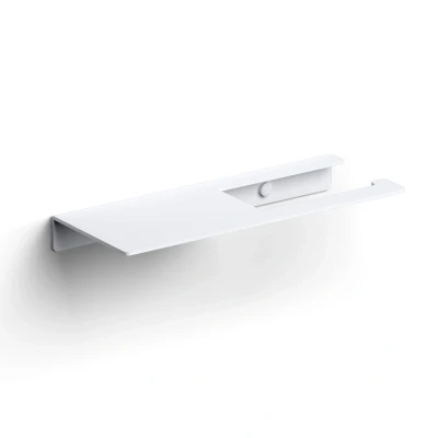 Afbeelding van Clou Fold toiletrolhouder zonder klep met planchet mat wit