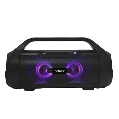 Image de Enceinte Sans Fil Denver BTG 615 111151020470 Bluetooth Commande Tactile USB Noir