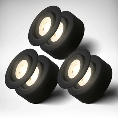Afbeelding van B.K.Licht 2 in 1 LED Inbouwspot of opbouwspot Set van 3 zwenkbaar 3000 K 9 x cm Zwart