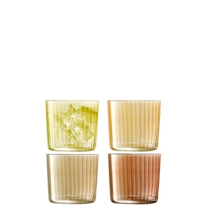 Afbeelding van L.S.A. Gems Tumbler Glas 310 ml Set van 4 Stuks Assorti Oranje