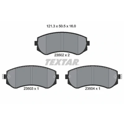 Afbeelding van TEXTAR 2350201 Remblokkenset Met akoestische slijtagewaarschuwing NISSAN: Patrol GR 5 SUV, ALMERA 1