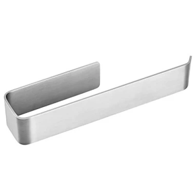 Afbeelding van Handdoekhouder zonder boren, wandmontage, 25 cm, handdoekhouder, roestvrij staal, om op te hangen, handdoekstang voor badkamer, keuken, slaapkamer, badkameraccessoires, geborsteld zilver