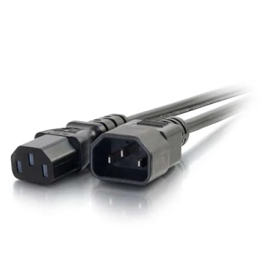 Afbeelding van C2G 1 m 18 AWG voeding verlengkabel (IEC320C13 naar IEC320C14)