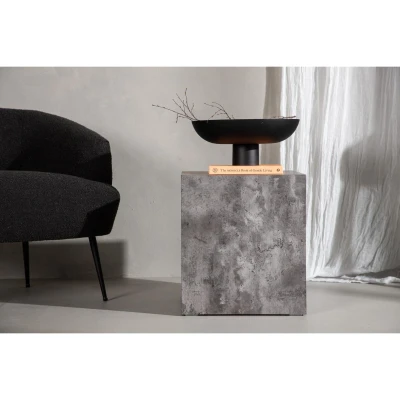 Afbeelding van Clara salontafel marmerlook 40 x cm donkergrijs