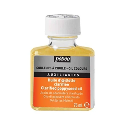 Afbeelding van Pébéo olie, helder, 75 ml, verdunningsmiddel voor oogolie, de bereiding van je kleuren, bovendien met pebeoolie, fles ml