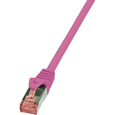 Afbeelding van LogiLink CAT6 S/FTP Patchkabel AWG27 PIMF roze 7,50m