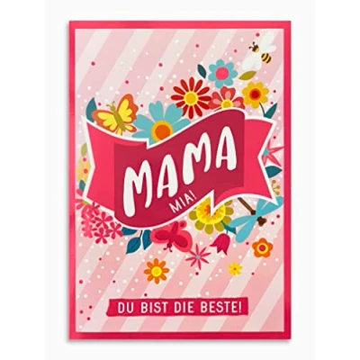 Afbeelding van bentino Muzikale verjaardagskaart, felicitatiekaart, Mammamia nummer, ABBA (omslagversie), DIN A5, met envelop