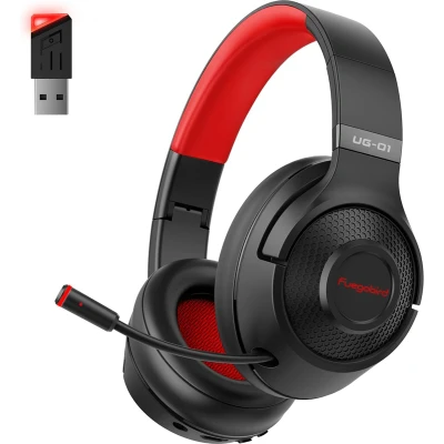 Afbeelding van Fuegobird UG 01 2.4GHz Draadloze Gaming Headset Bluetooth koptelefoon Multiplatform Geschikt voor PS4/PS5, Nintendo Switch Zwart Rood