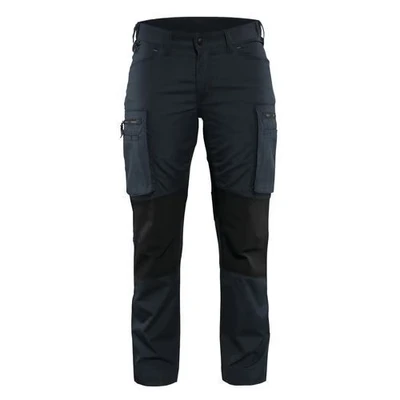 Image de Pantalon services stretch femme marine foncé/noir