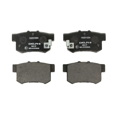 Afbeelding van DELPHI LP948 Remblokkenset Met akoestische slijtagewaarschuwing Zonder anti kreukplaat toebehoren HONDA: CIVIC 7 Hatchback, S2000